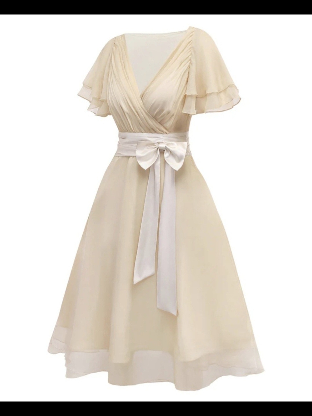 Retro Stage 1950's Chiffon Dress with Sash
